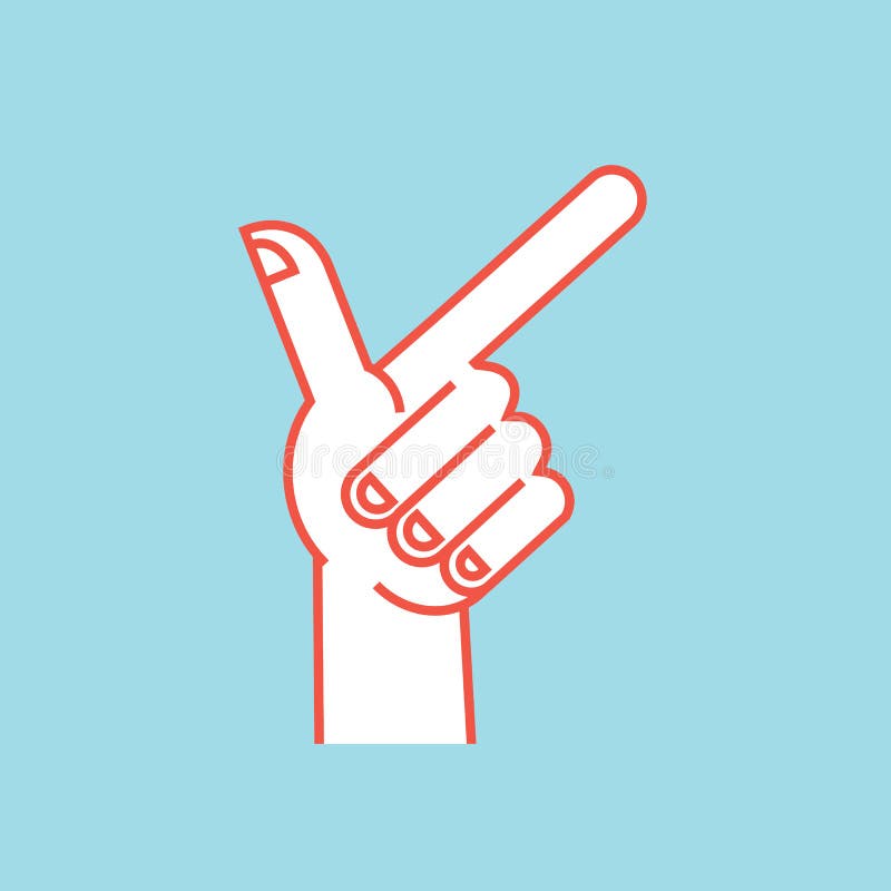 Gesto Señal de dirección Mano estilizada con índice y los fingeres del pulgar para arriba icono libre illustration Gesto Señal de dirección Mano estilizada con índice y los fingeres del pulgar para arriba icono libre illustration