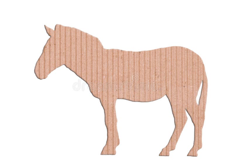 Papierdoos in de vorm van een zebra royalty-vrije stock foto