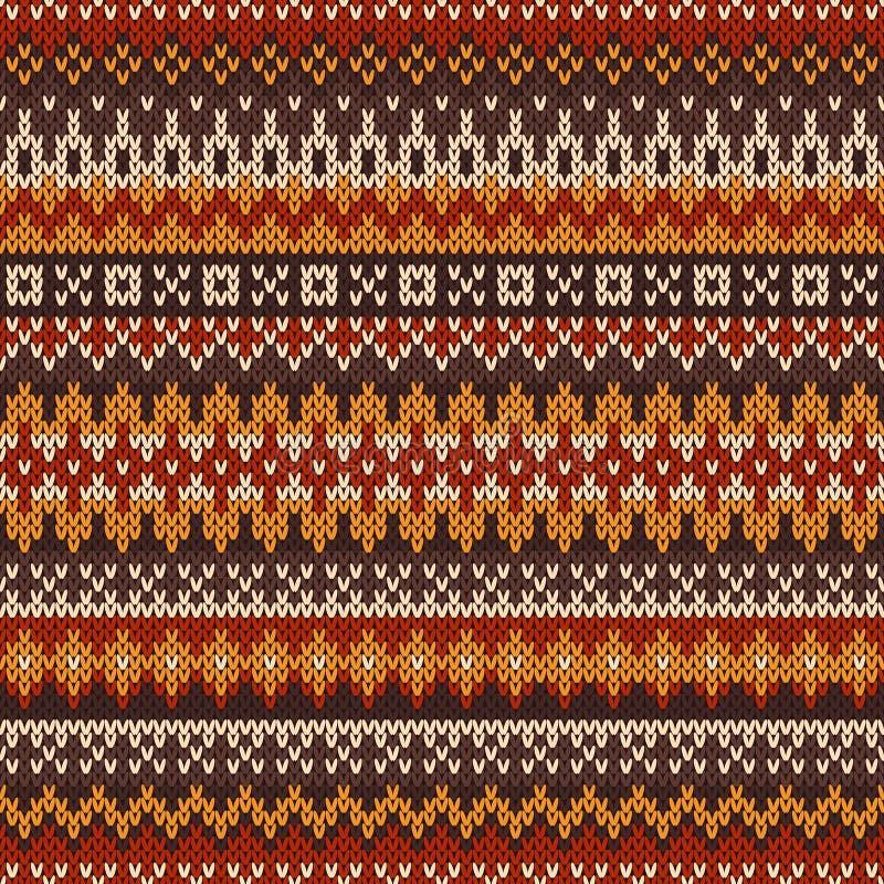 Gestricktes nahtloses Muster in der angemessenen Inselart vektor abbildung Gestricktes nahtloses Muster in der angemessenen Inselart vektor abbildung