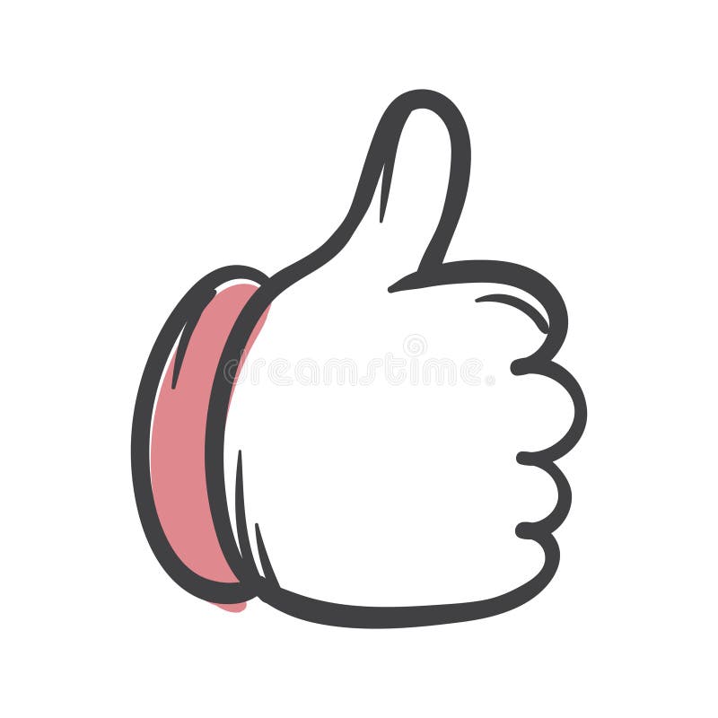 Gesture class. Hand. Hand-drawn vector illustration isolated on white background. Image for icon, print, banner royalty free illustration