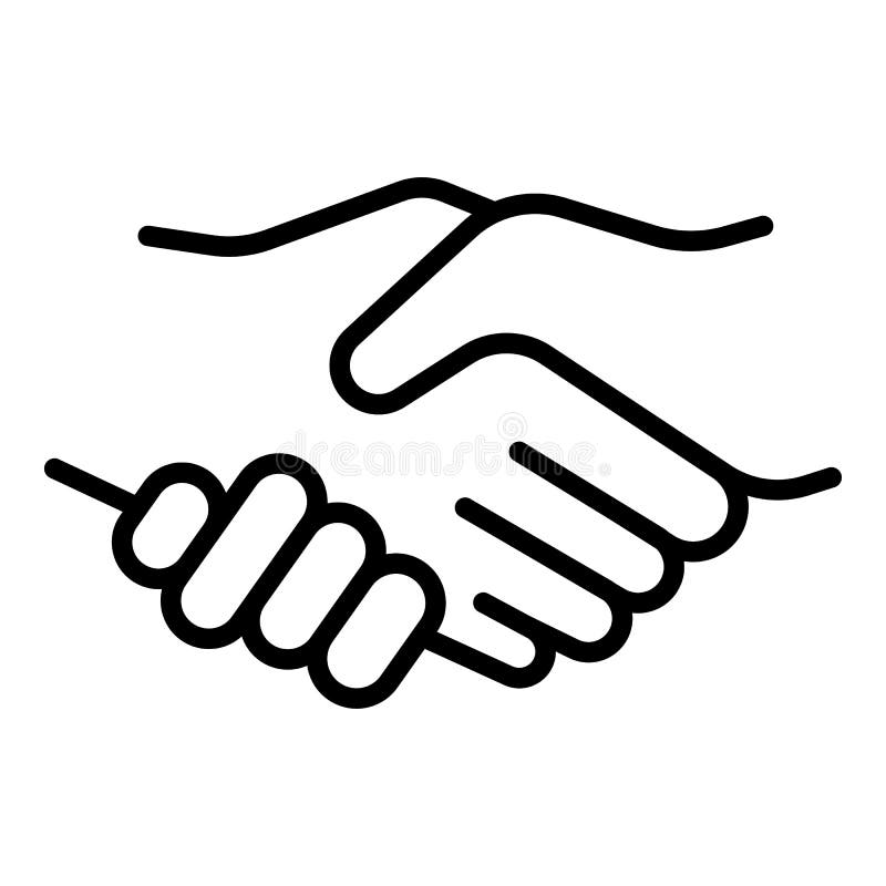 Handshake Icon - Download in Colored Outline Style