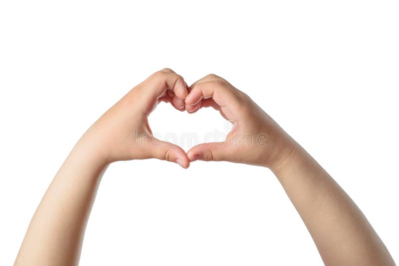 Gesturing Of The Heart From Kid Hands Stock Photo Image of holding