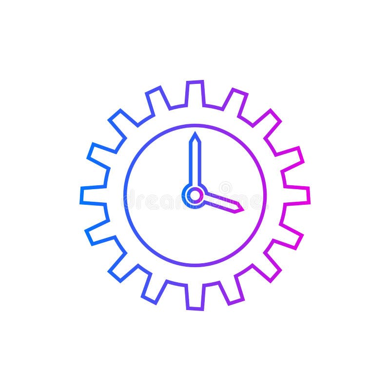 Gestão de tempo, ícone do vetor da eficiência ilustração stock Gestão de tempo, ícone do vetor da eficiência ilustração stock