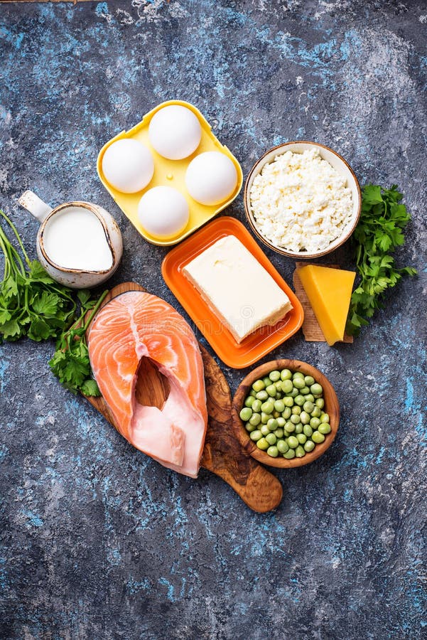 Gesunde Nahrungsmittel, die Vitamin D enthalten stockfotografie Gesunde Nahrungsmittel, die Vitamin D enthalten stockfotografie