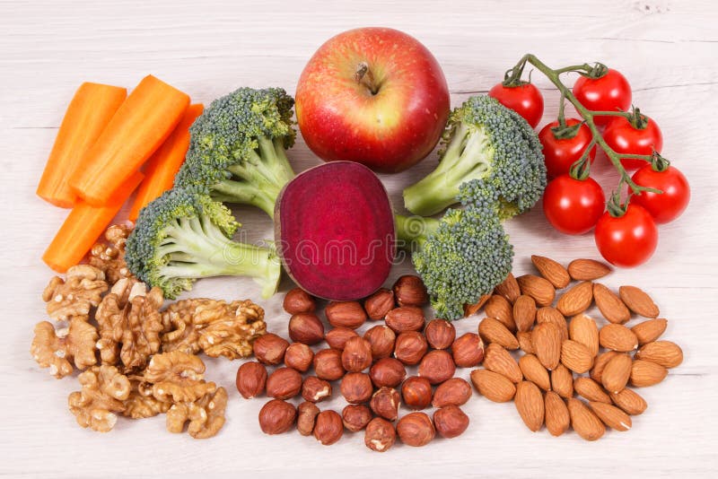 Gesundes Lebensmittel für Intelligenz und gutes Gedächtnis, enthaltene natürliche Mineralien nahrhaften Essens