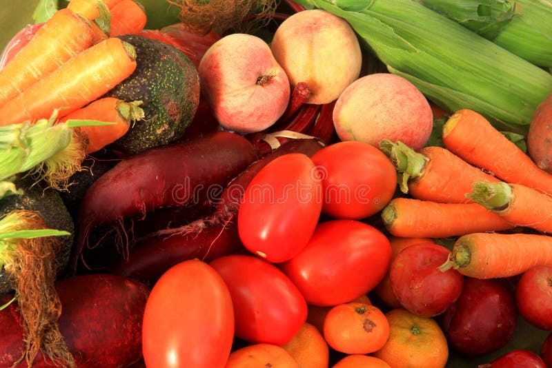 Gesundes und nahrhaftes Obst und Gemüse