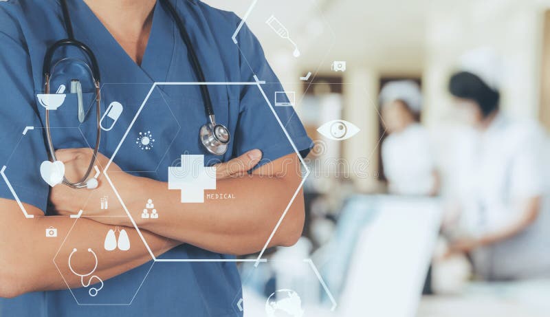 Gesundheitswesen- und Medizinkonzept intelligenter Arztarbeitsesprit lizenzfreies stockbild Gesundheitswesen- und Medizinkonzept intelligenter Arztarbeitsesprit lizenzfreies stockbild