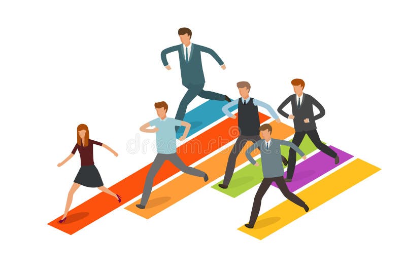 getrennte alte Bücher Gruppe Geschäftsleute oder Studenten, die zum Ziel laufen Infographics-Vektorillustration lizenzfreie abbildung getrennte alte Bücher Gruppe Geschäftsleute oder Studenten, die zum Ziel laufen Infographics-Vektorillustration lizenzfreie abbildung
