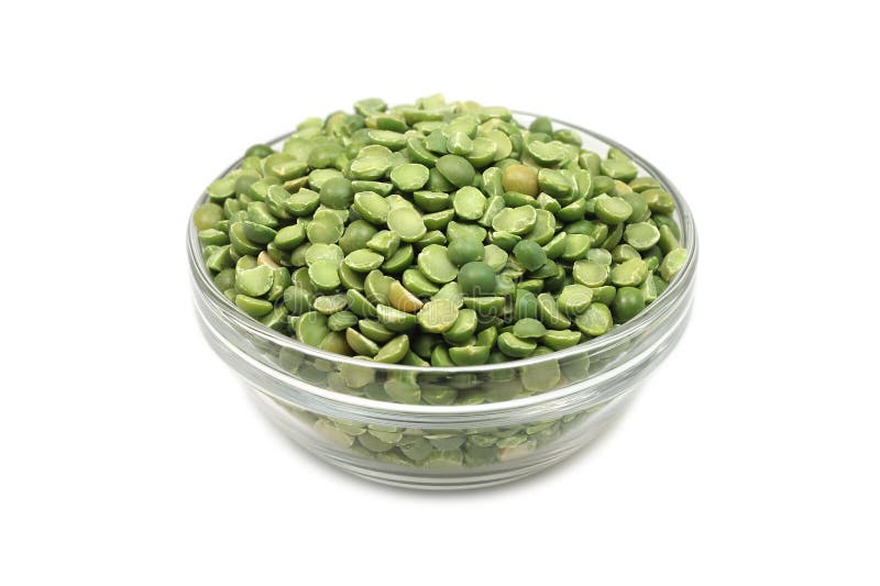 Erbsen In Einem Hölzernen Löffel Stockbild Bild von