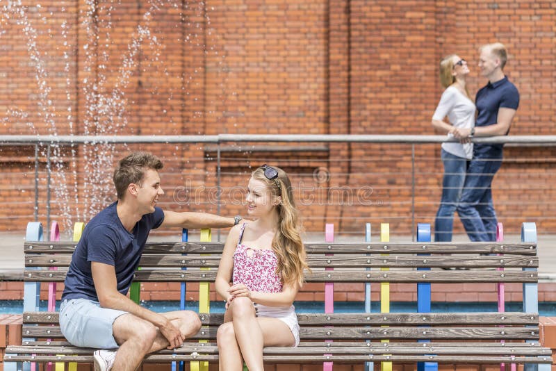 Getting Closer To Each Other Stock Photo Image of smile, warm 74828358