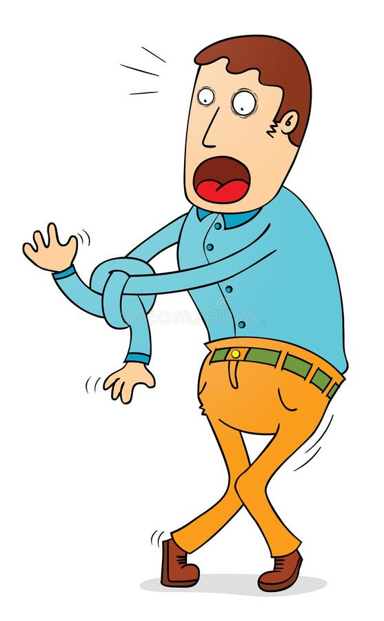 Getting hand cramps royalty free illustration