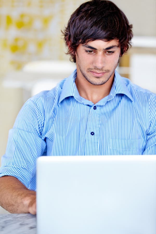 Getting His Head Around the Project. a Young Business Professional at
