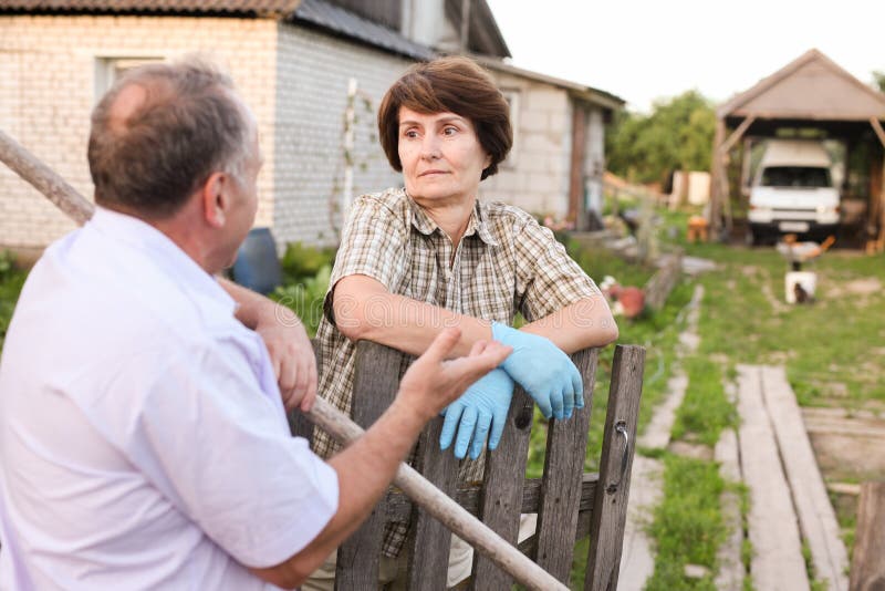 Getting to know the neighbors at the country houses in village