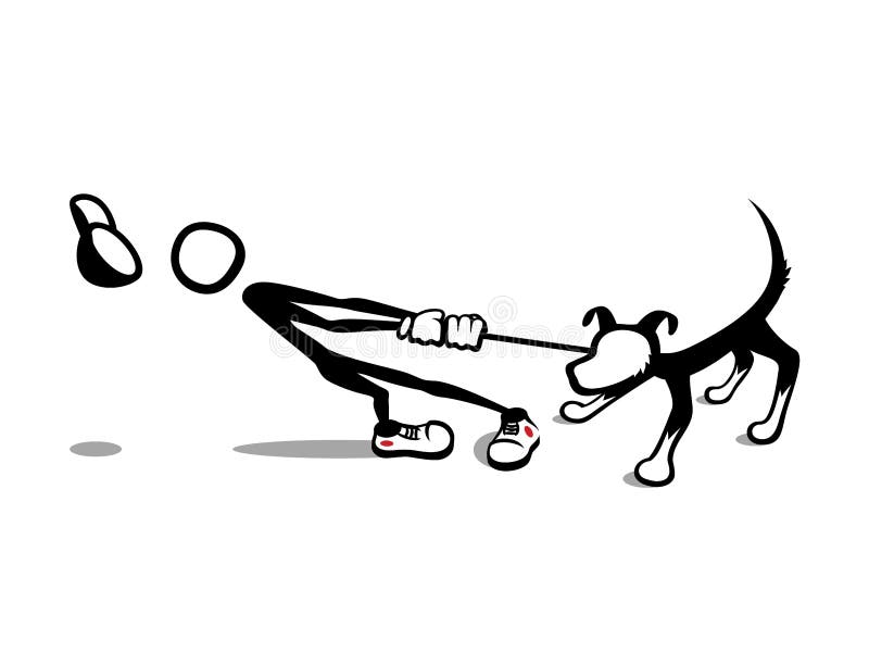 Stick Man: Reluctant Dog stock vector. Illustration of mutt - 29945803