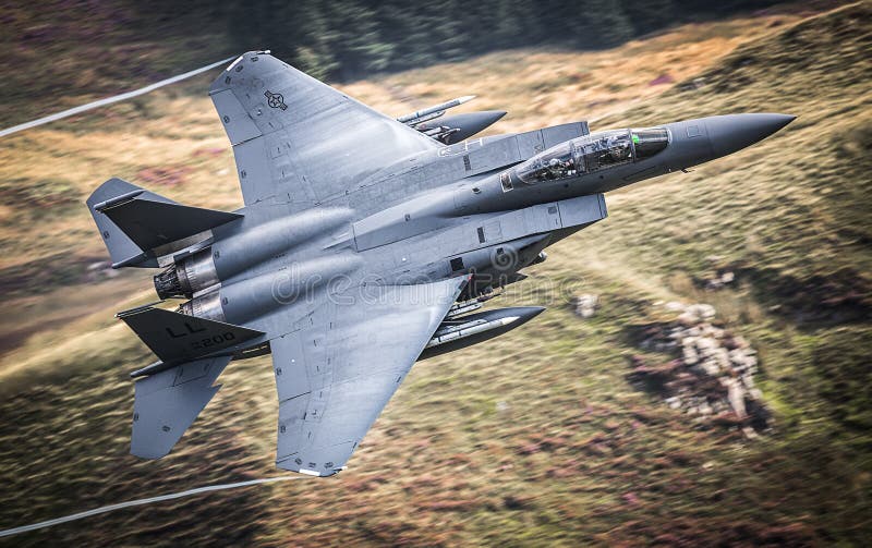 Getto del U.S.A.F. F15 immagini stock Getto del U.S.A.F. F15 immagini stock