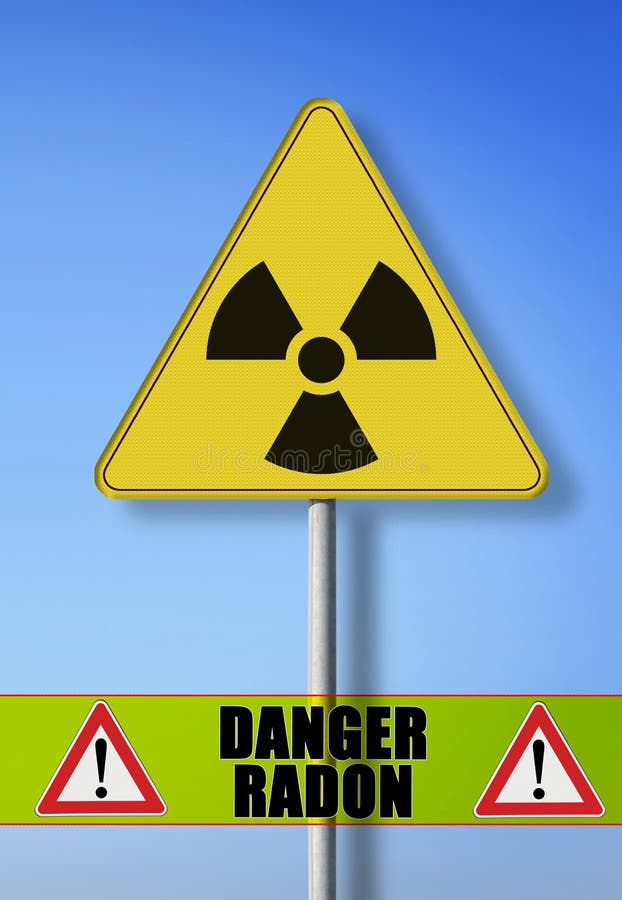Gevaar van radioactieve besmetting van gasradon - conceptenbeeld royalty-vrije stock afbeelding Gevaar van radioactieve besmetting van gasradon - conceptenbeeld royalty-vrije stock afbeelding