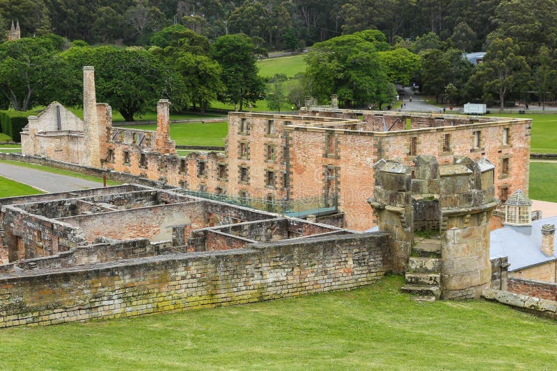 Gevangenis de bouwport arthur, Tasmanige, Australië royalty-vrije stock afbeelding Gevangenis de bouwport arthur, Tasmanige, Australië royalty-vrije stock afbeelding