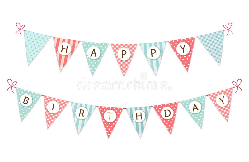 Gewebe-Wimpelfahne der netten Weinlese festliche als Flaggenflaggen mit Buchstaben alles Gute zum Geburtstag im Shabby-Chic-Stil stock abbildung Gewebe-Wimpelfahne der netten Weinlese festliche als Flaggenflaggen mit Buchstaben alles Gute zum Geburtstag im Shabby-Chic-Stil stock abbildung