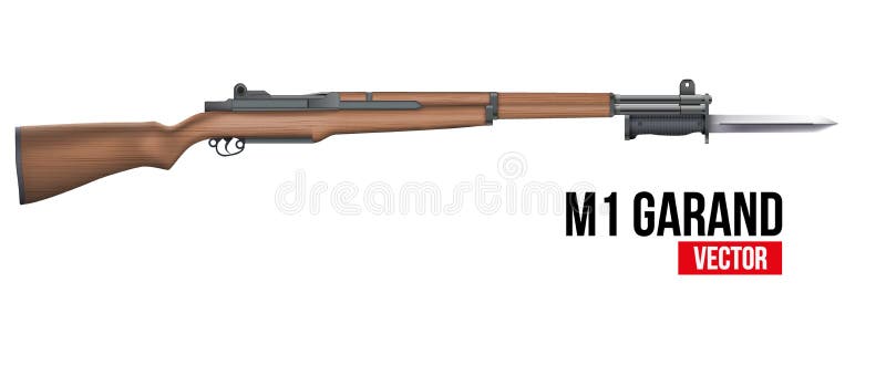 M1 Garand Gewehr mit Bajonett Vector vektor abbildung