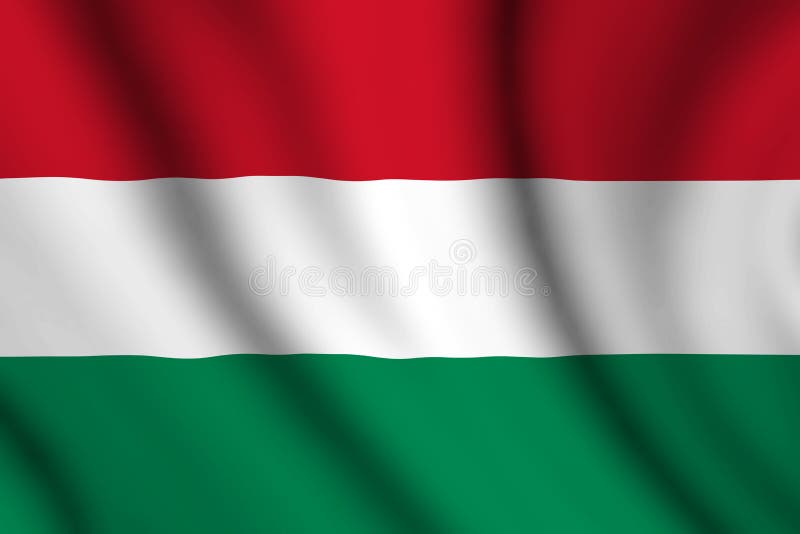 Gewellte ungarische Flagge