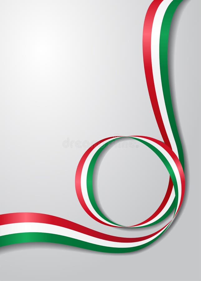 Gewellter Hintergrund der ungarischen Flagge Auch im corel abgehobenen Betrag