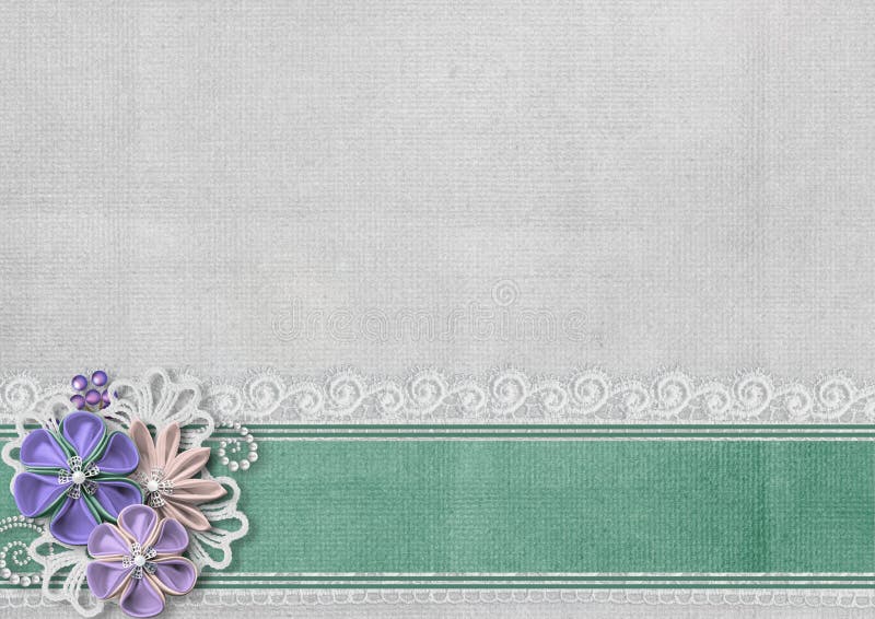 Geweven achtergrond met grens en met de hand gemaakte bloemen stock foto's Geweven achtergrond met grens en met de hand gemaakte bloemen stock foto's