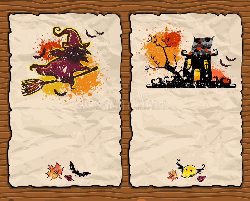 Geweven achtergronden 2 van Halloween stock illustratie Geweven achtergronden 2 van Halloween stock illustratie