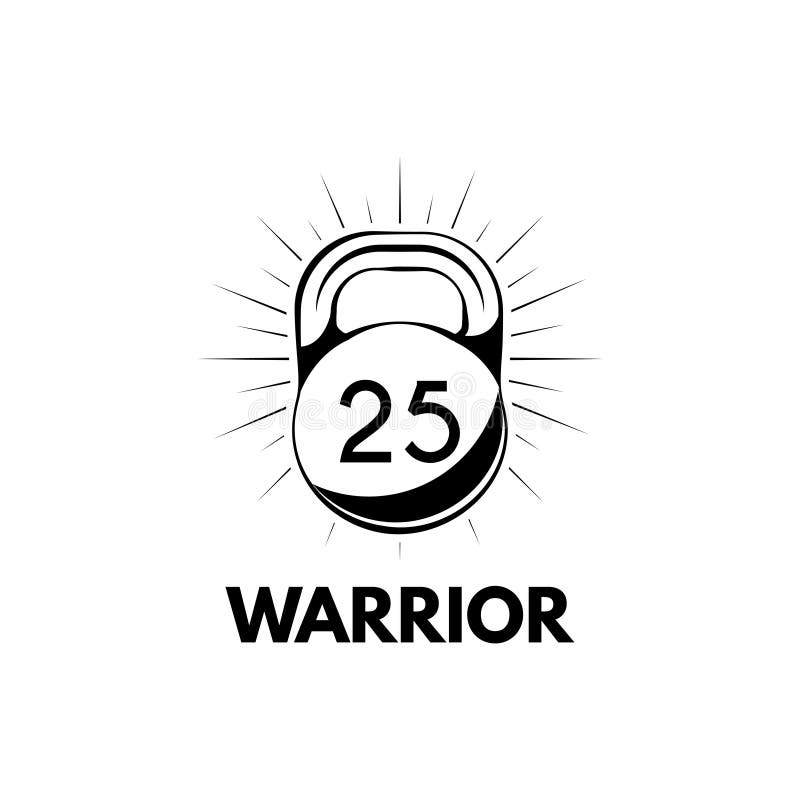 Gewichtszeichenikone, Kettlebell-Ikone SPORT-AUSWEIS Eignungsikone Kriegersaufschrift Vektor stock abbildung Gewichtszeichenikone, Kettlebell-Ikone SPORT-AUSWEIS Eignungsikone Kriegersaufschrift Vektor stock abbildung
