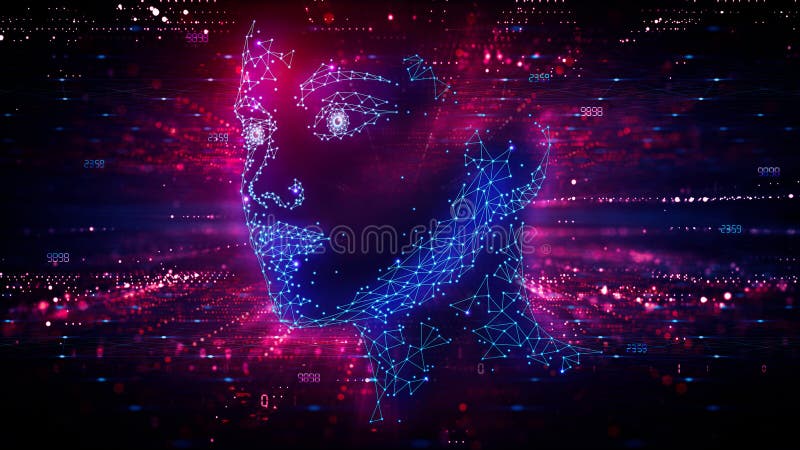 Gewissen künstlicher Intelligenz existenzielles Risiko durch künstliche allgemeine Intelligenz bei Übernahme stock abbildung