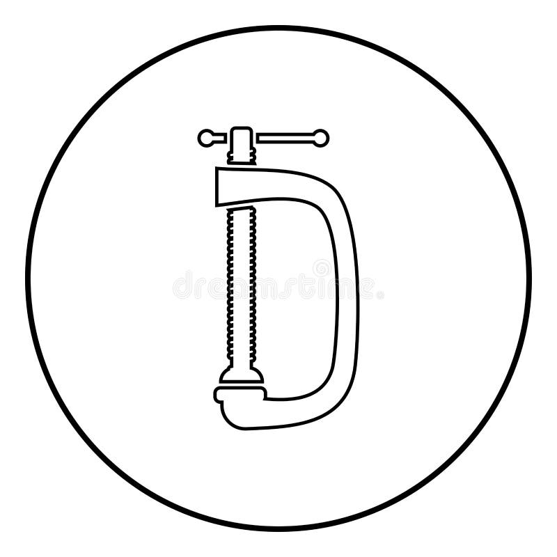Gewrongen van de schroef-klem vector de illustratie eenvoudig beeld pictogram zwart kleur vector illustratie Gewrongen van de schroef-klem vector de illustratie eenvoudig beeld pictogram zwart kleur vector illustratie