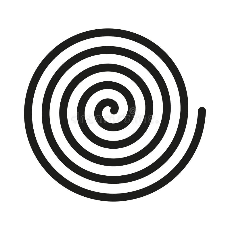 Gewundene Ikone Helix und Rolle, Drehung, Locke, Schleifensymbol Flaches Design Vorrat - Vektorillustration lizenzfreie abbildung