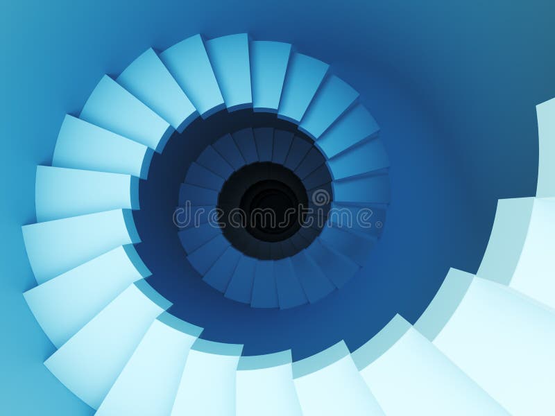 gewundenes Treppenhaus 3d stock abbildung gewundenes Treppenhaus 3d stock abbildung