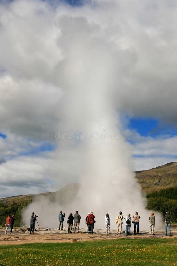 Eruption of geyser Strokkur in the Geysir area, Iceland. Eruption of geyser Strokkur in the Geysir area, Iceland.