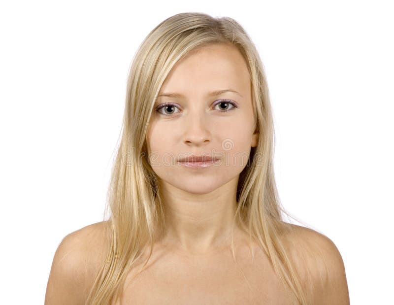 Gezicht van een jonge blonde vrouw royalty-vrije stock foto's