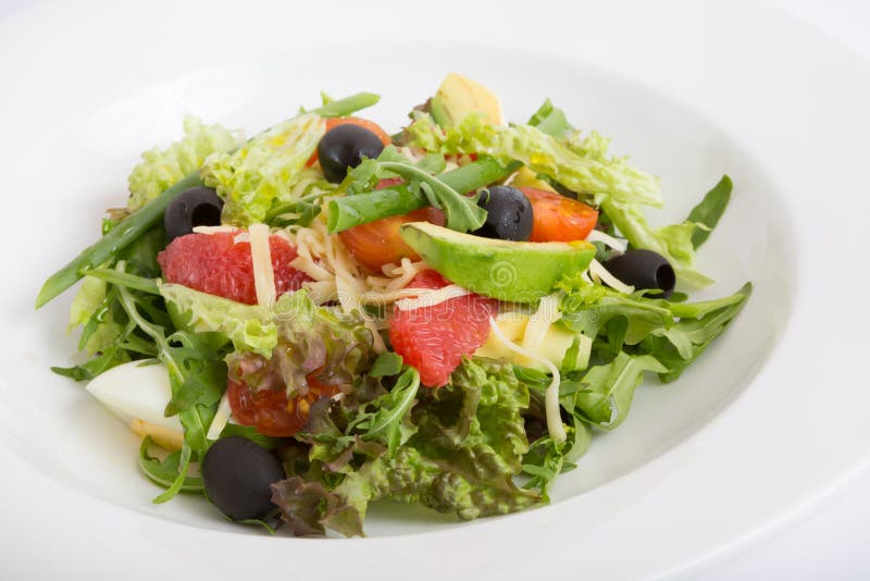 Gezonde groene groentensalade royalty-vrije stock fotografie Gezonde groene groentensalade royalty-vrije stock fotografie