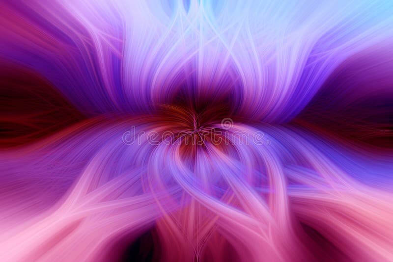 Beautiful abstract intertwined 3d fibers forming an ornament out of various symmetrical shapes. Purple, pink, red, and blue colors. Illustration. Beautiful abstract intertwined 3d fibers forming an ornament out of various symmetrical shapes. Purple, pink, red, and blue colors. Illustration