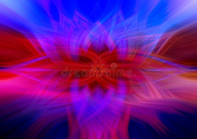 Beautiful abstract intertwined 3d fibers forming an ornament made of various symmetrical shapes. Pink, purple, red, and blue colors. Illustration. Beautiful abstract intertwined 3d fibers forming an ornament made of various symmetrical shapes. Pink, purple, red, and blue colors. Illustration