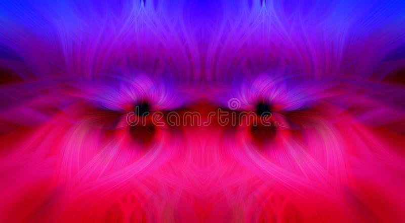 Beautiful abstract intertwined 3d fibers forming an ornament made of various symmetrical shapes. Pink, purple, red, and blue colors. Illustration. Beautiful abstract intertwined 3d fibers forming an ornament made of various symmetrical shapes. Pink, purple, red, and blue colors. Illustration