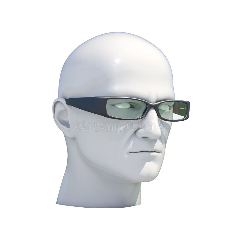 Geïsoleerd ledenpop Proefhoofd royalty-vrije illustratie