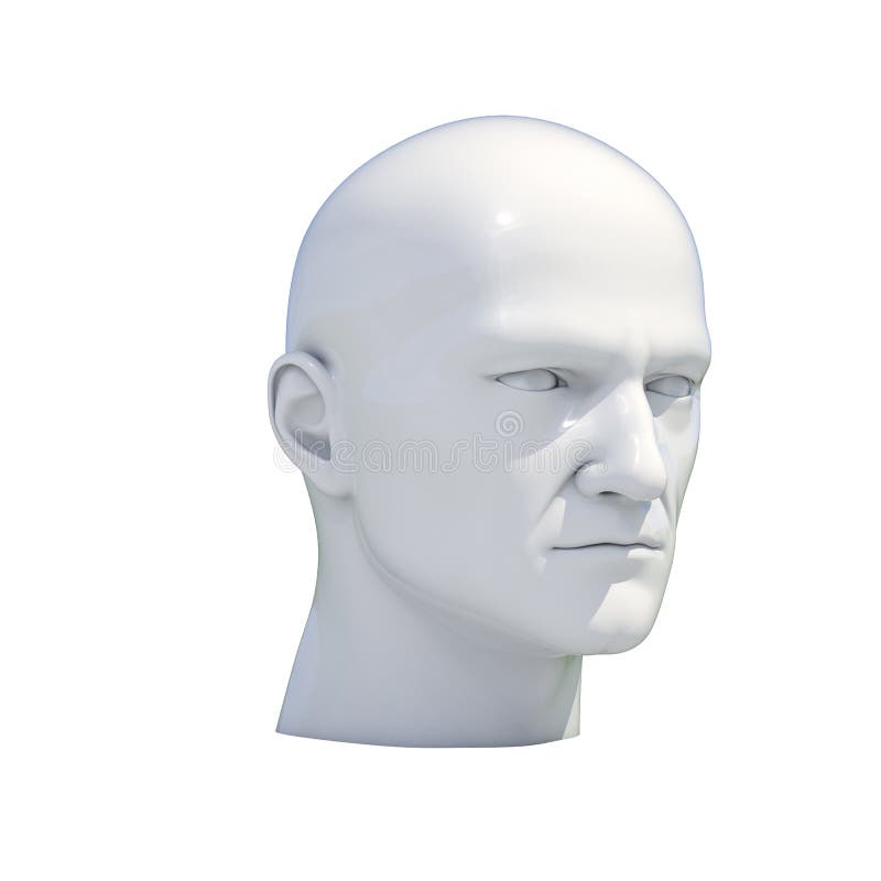 Mannequin hoofd geïsoleerd stock illustratie