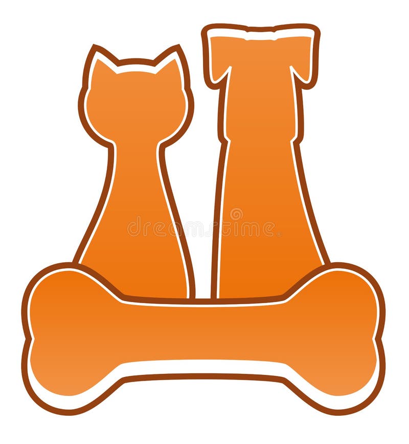 Geïsoleerd voersymbool voor huisdier royalty-vrije illustratie Geïsoleerd voersymbool voor huisdier royalty-vrije illustratie