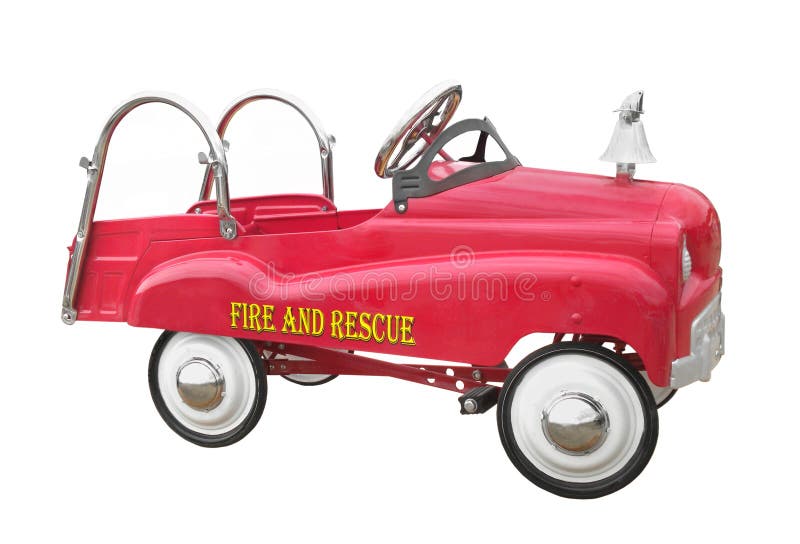 Geïsoleerde de brandvrachtwagen van het kindpedaal