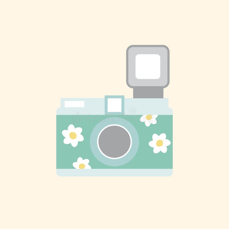 Illustratie van een geïsoleerde digitale camera vector illustratie