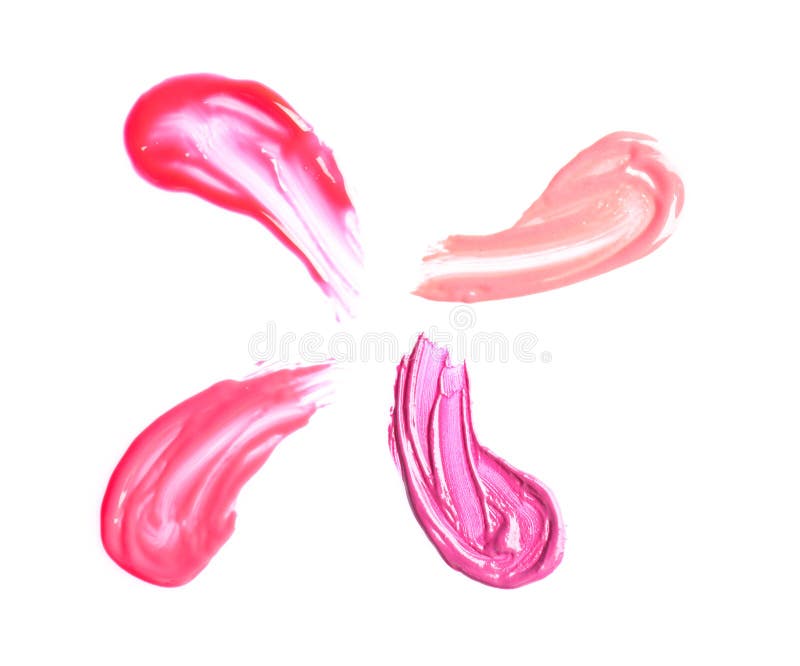 Geïsoleerde kleurenlipglossen, stock afbeelding Geïsoleerde kleurenlipglossen, stock afbeelding