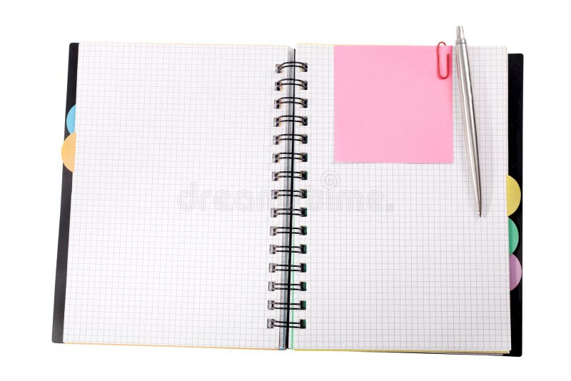 Notitieboek geïsoleerd royalty-vrije stock foto's