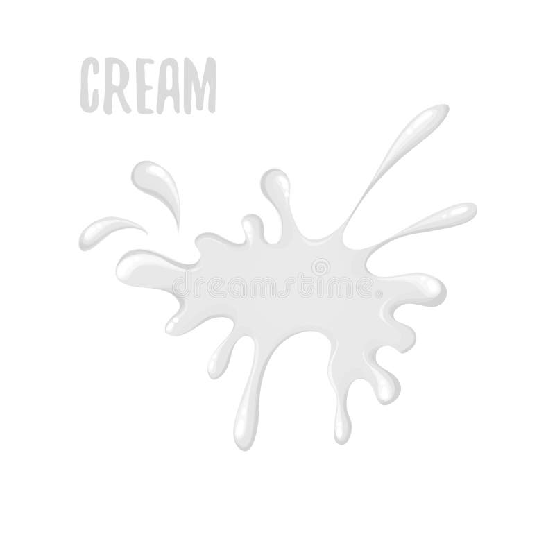 Isolated cream blue splash on white background. Vector illustration of isolated cream splash on white background. Isolated cream blue splash on white background. Vector illustration of isolated cream splash on white background