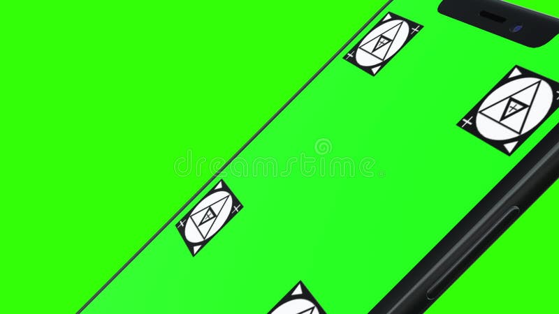 Geïsoleerde Slimme Telefoon met het Groene Scherm royalty-vrije illustratie Geïsoleerde Slimme Telefoon met het Groene Scherm royalty-vrije illustratie