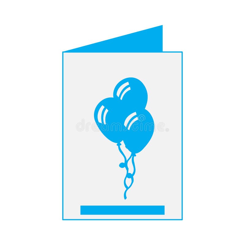 Geïsoleerde verjaardagskaart stock illustratie