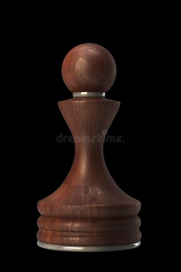 Geïsoleerdt houten van het Pand van het schaak vector illustratie Geïsoleerdt houten van het Pand van het schaak vector illustratie