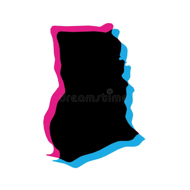 Ghana country silhouette royalty free illustration